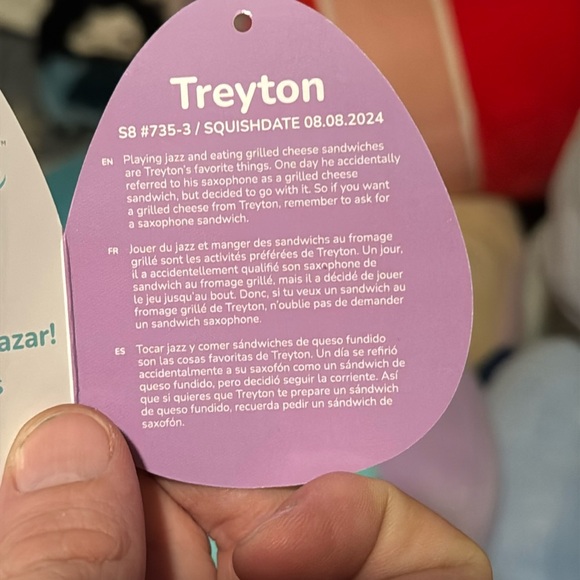 Treyton the Axolotl squishmallow NWT with sunflower - Picture 8 of 8